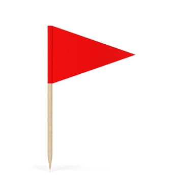 Blank toothpick flag. 3d illustration isolated on white background