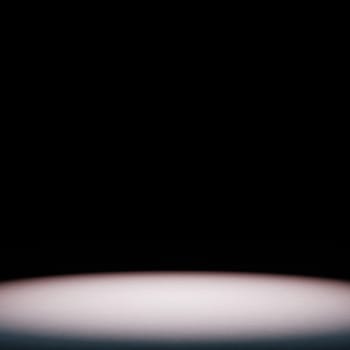 Empty White Area Spotlighted on Black Background with Copy Space 3D Illustration
