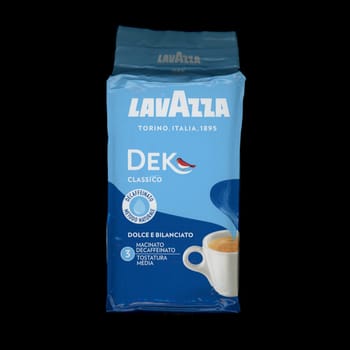 TURIN, ITALY - CIRCA DECEMBER 2019: Packet of Lavazza decaffeinated coffee