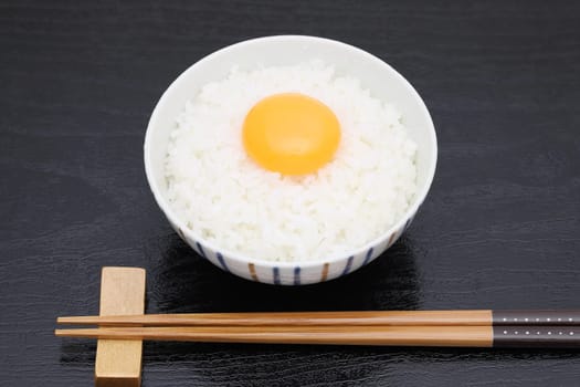 Japanese cooked rice with raw egg, Tamago kake gohan