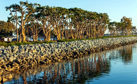 Beautiful landscape at sunset in San Diego,California,USA.