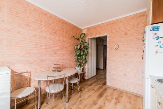 Russia, Moscow- August 05, 2019: interior room apartment modern bright cozy atmosphere. general cleaning, home decoration, preparation of house for sale