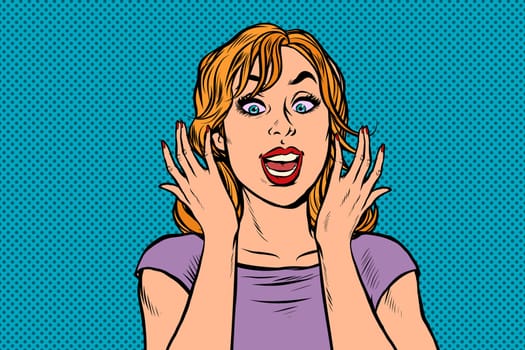 oops pop art surprised woman. Pop art retro vector illustration kitsch vintage drawing