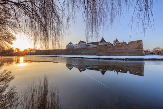 Fagaras citadel built in Transylvania in XVth century. Romania