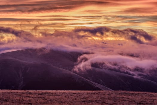 mountain landscape in The Fagaras Mountains, Romania