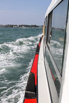 Side view from boat at Adriatic sea