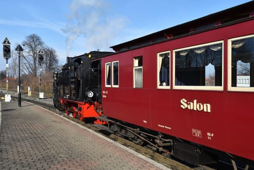 This beautiful salon car can be rented at the Harz narrow gauge railway for celebrations!