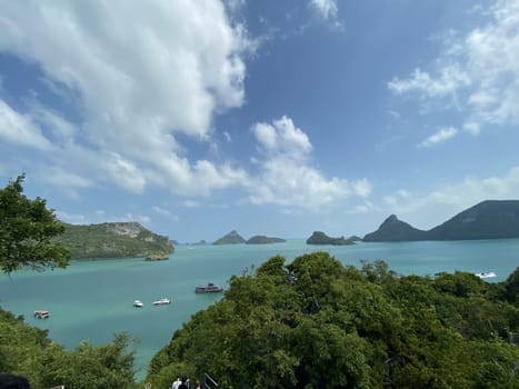 Beautiful view on Ang Thong National Marine Park in Thailand during sunny summer day