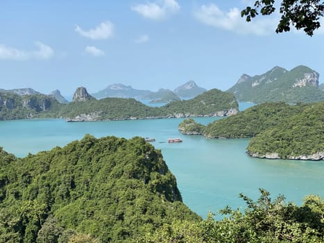 Beautiful view on Ang Thong National Marine Park in Thailand during sunny summer day