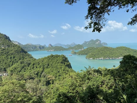 Beautiful view on Ang Thong National Marine Park in Thailand during sunny summer day