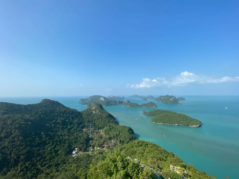 Beautiful view on Ang Thong National Marine Park in Thailand during sunny summer day