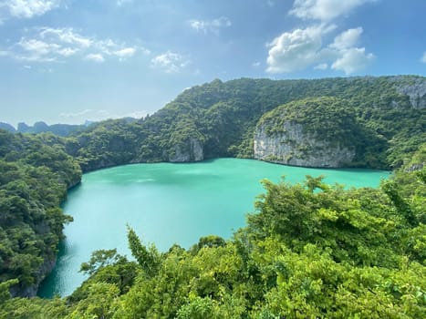 Beautiful view on Ang Thong National Marine Park in Thailand during sunny summer day