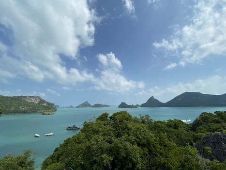 Beautiful view on Ang Thong National Marine Park in Thailand during sunny summer day