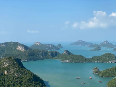 Beautiful view on Ang Thong National Marine Park in Thailand during sunny summer day