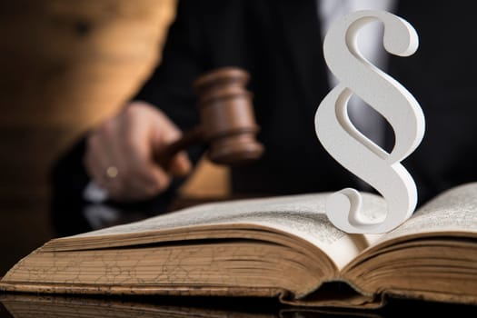 Court gavel,Law theme, mallet of justice, Paragraph
