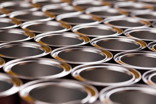 Tin metal cans, Painting background
