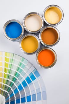 Tin metal cans, Painting background