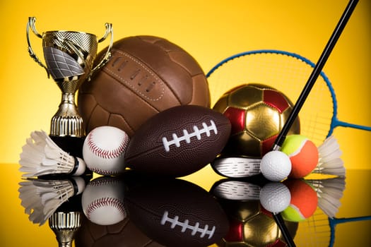 Trophy, Winning, Award. sport ball background