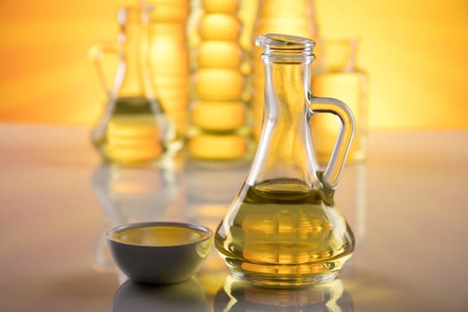 Healthy oil from rapeseed oil. Cooking oils in bottle