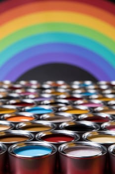 Tin metal cans, Painting background
