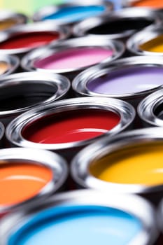 Tin metal cans, Painting background