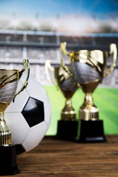 Trophy, Winning, Award. sport ball background