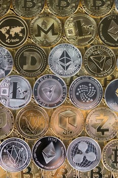 Bitcoin gold coin, Cryptocurrency concept, Virtual currency background