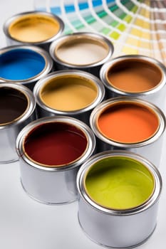 Tin metal cans, Painting background