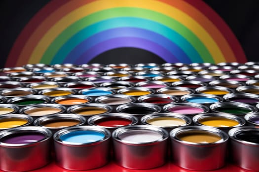 Tin metal cans, Painting background