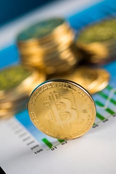 Bitcoin is a cryptocurrency and worldwide payment, technology concept