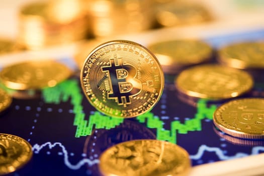 Bitcoin is a cryptocurrency and worldwide payment, technology concept