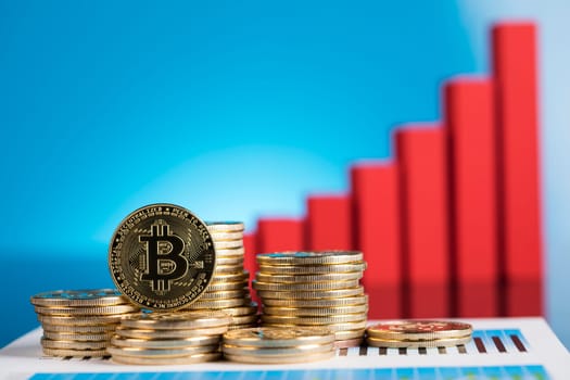 Cryptocurrency, Business, bitcoin coin and Trading concept