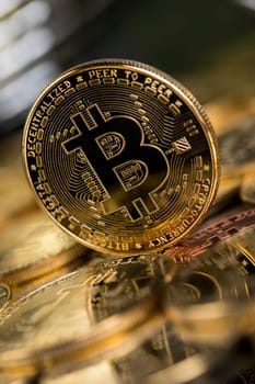 Bitcoin is a cryptocurrency and worldwide payment, technology concept
