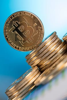 Bitcoin is a cryptocurrency and worldwide payment, technology concept