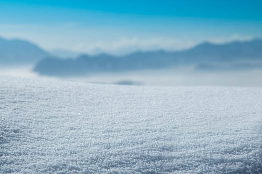 Mountains and winter space for your text