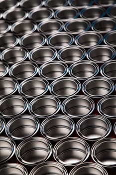 Colorful paint cans set, Painting background