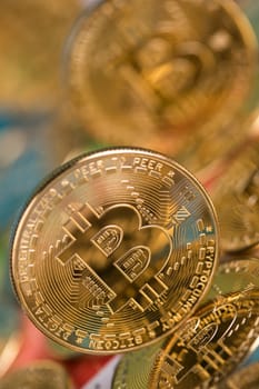 Bitcoin is a cryptocurrency and worldwide payment, technology concept