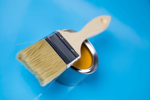 Paint can and paintbrush, Rainbow colors