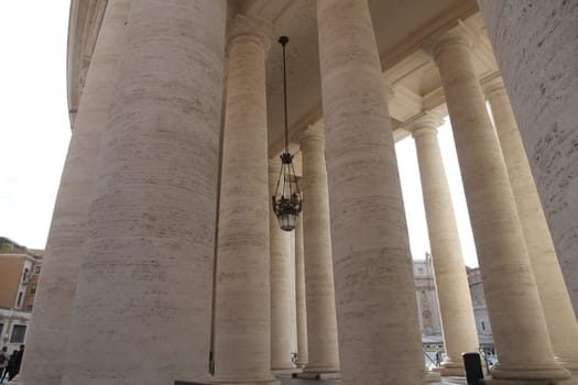Detail view of the Bernini Vatican Colonnade