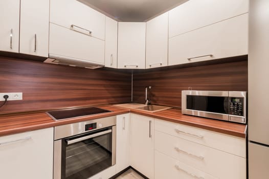 Russia, Moscow- September 05, 2019: interior room apartment modern bright cozy atmosphere. general cleaning, home decoration, preparation of house for sale