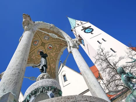 Kempten Baden-Württemberg/ Germany - 09 30 2019: Kempten is a city in Germany with many historical attractions