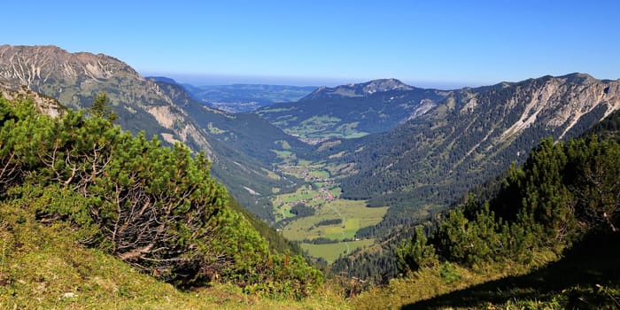 The Schrecksee is a mountain lake in the high Alps