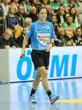 DHB, handball, referee, Tanja Kuttler, game,SC Magdeburg, HSG Wetzlar, 29.12.19 , Magdeburg