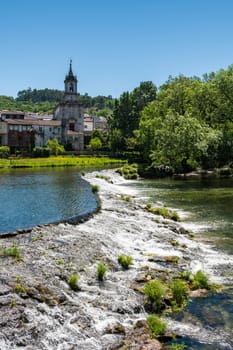 Vez river and village of Arcos de Valdevez, in Minho, Portugal.