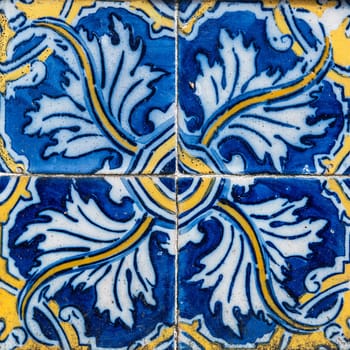 Vintage azulejos, traditional Portuguese tiles.