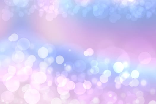 Abstract blurred vivid spring summer light delicate pastel pink blue bokeh background texture with bright soft color circles and bokeh lights. Card concept. Beautiful backdrop illustration.