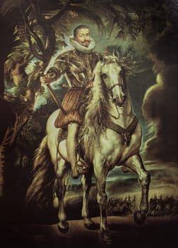 Equestrian Portrait of the Duke of Lerma, valido of Philip III of Spain, painted by Rubens. El Prado Museum