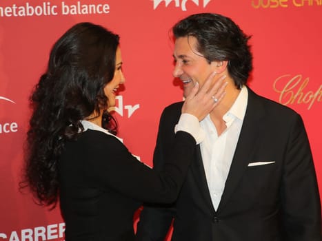 25 Jose Carreras Gala Actress Mariella Ahrens with friend Michael Raumann on the occasion of the 25th Jose Carreras Gala on December 12th, 2019 in Leipzig