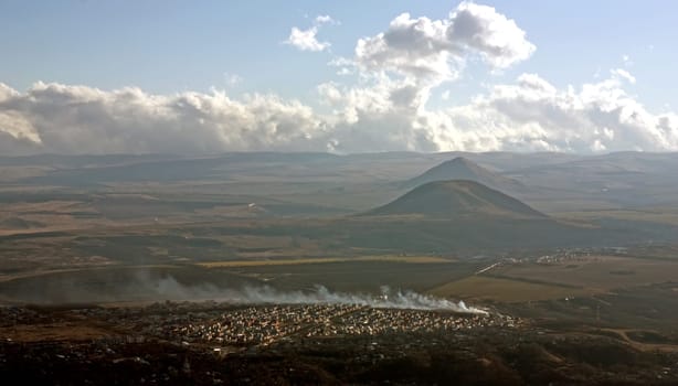 .View of the city of Pyatigorsk from the top of Mount Mashuk.