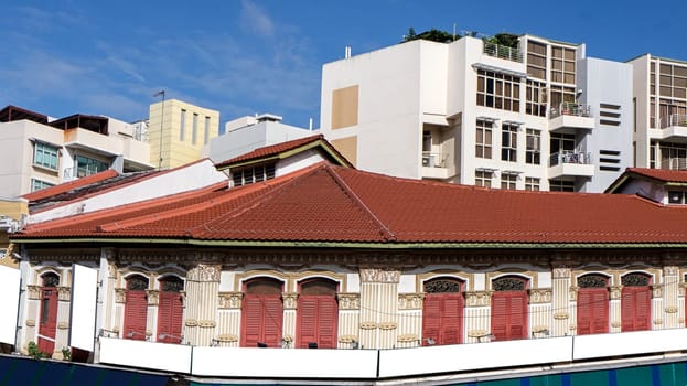 geylang Singapore district historic architecture facade windows blank